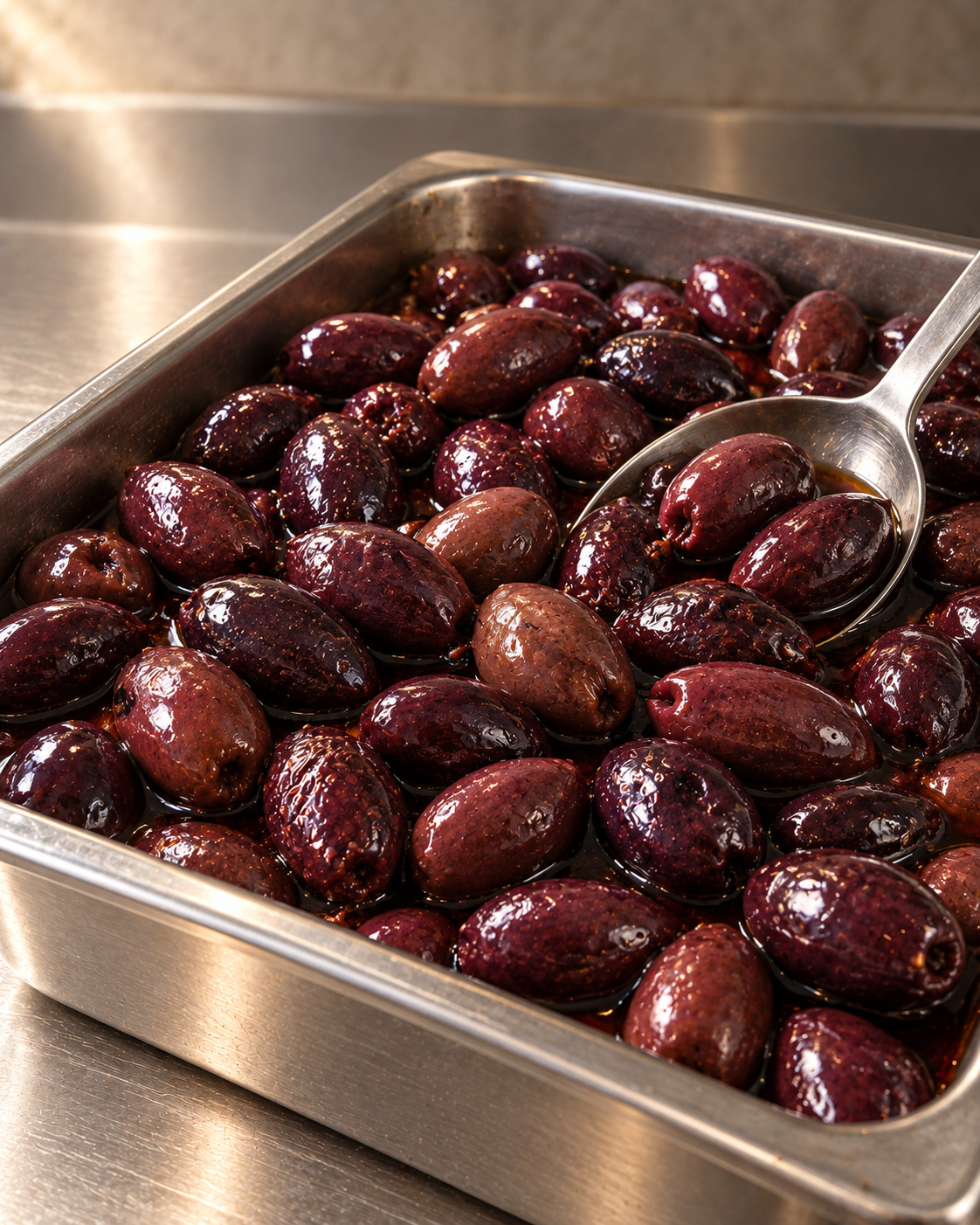 Greek Black Olives, Super Mammoth